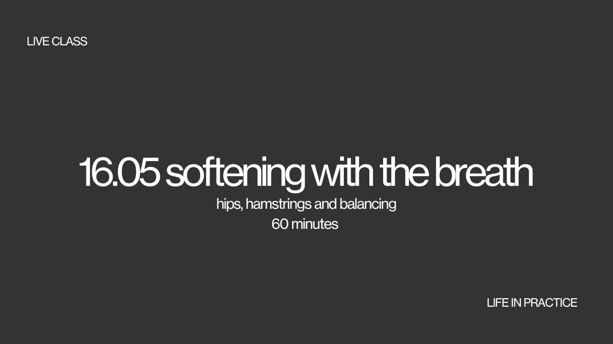16.05 softening with the breath