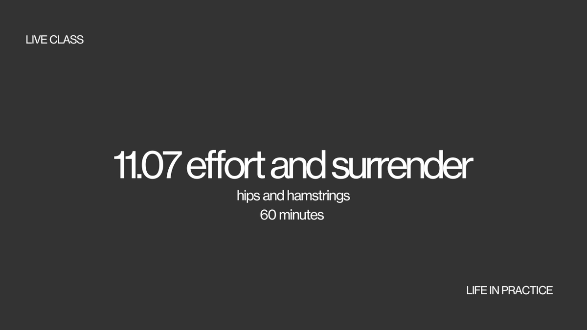 11.07 effort and surrender