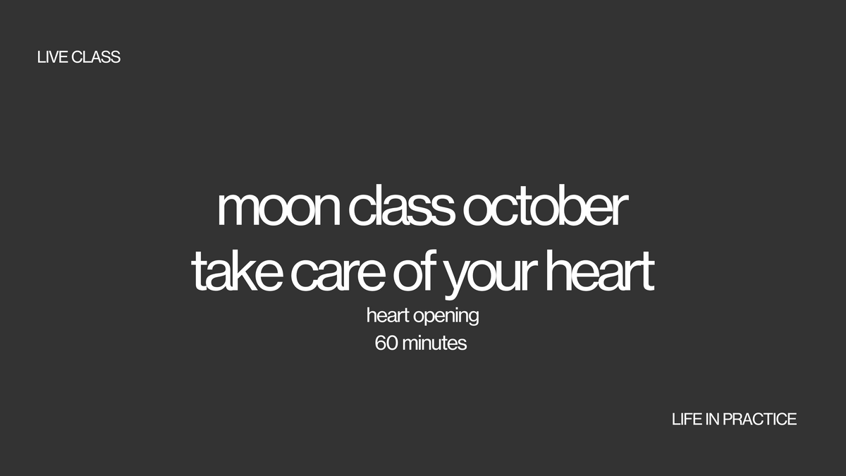 moon class october - take care of your heart