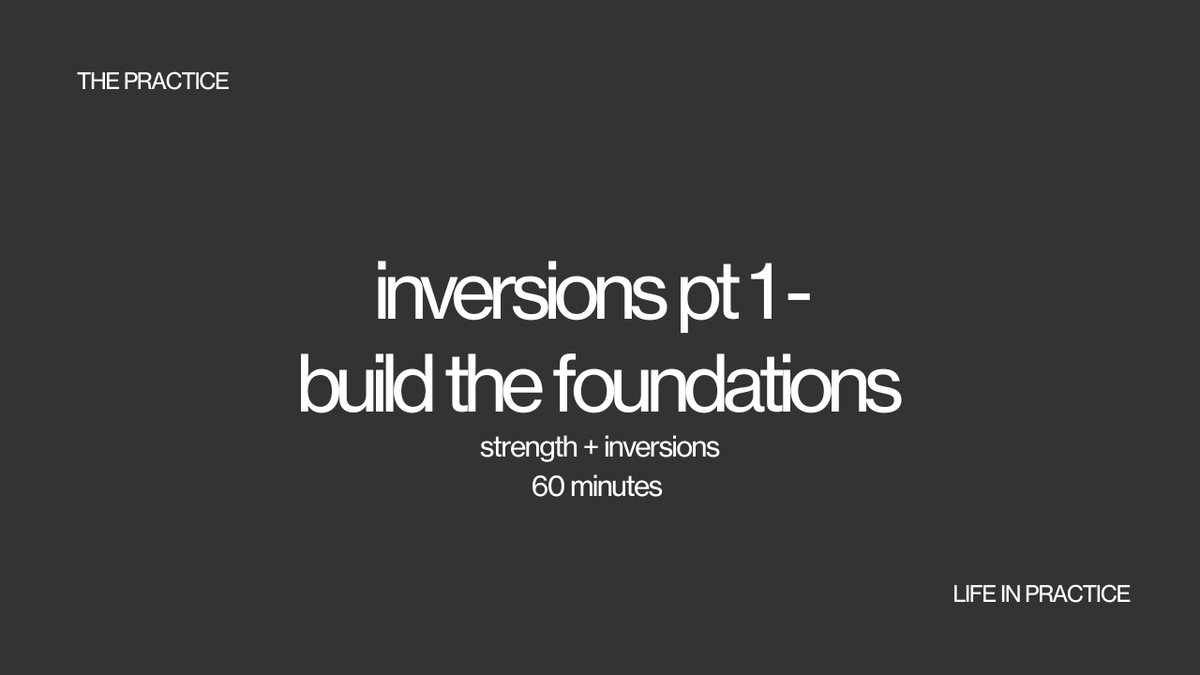 inversions pt 1 - build the foundations