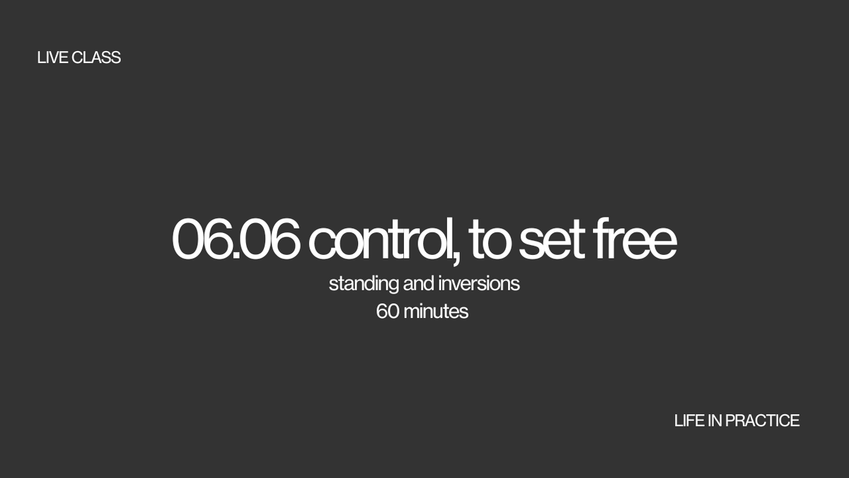 6.06 control, to set free