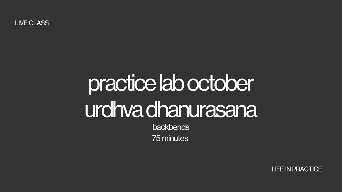 practice lab october - urdhva dhanurasana