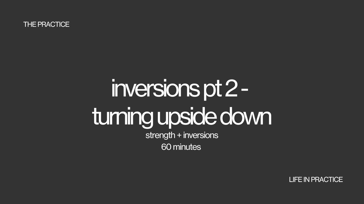 inversions pt 2 - turning upside down