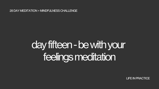 day fifteen - be with your feelings meditation