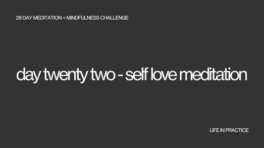 day twenty two - self love meditation