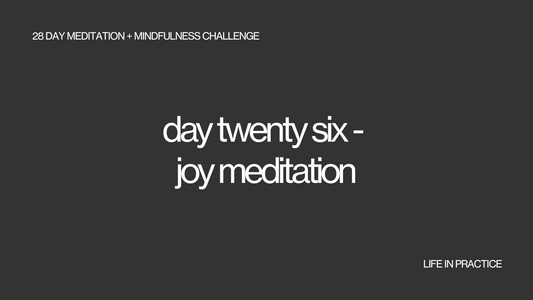 day twenty six - joy meditation