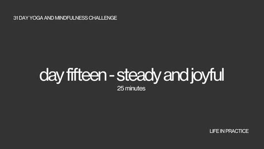 day fifteen - steady and joyful