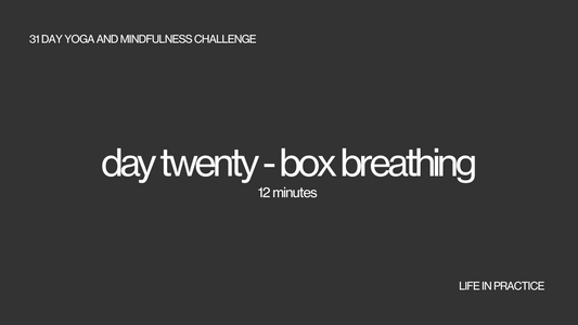 day twenty - box breathing