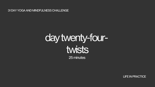 day twenty four - twists