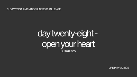 day twenty eight - open your heart