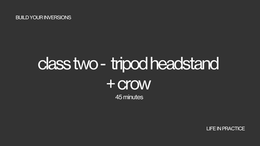 class two - tripod headstand and crow